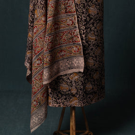 Pedana Hand Block Print Natural Dyed Cotton Kalamkari 2pc Unstitched Dress Material Kurta Set 15