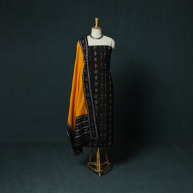 Sambalpuri Ikat Cotton 3pc Unstitched Dress Material Suit Set 38