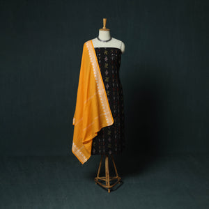 Sambalpuri Ikat Cotton 3pc Unstitched Dress Material Suit Set 39