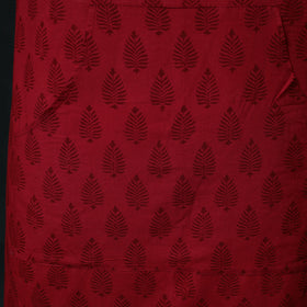 Red - Bagh Hand Block Print Cotton Apron with Pocket 11