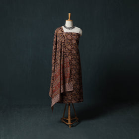 Pedana Hand Block Print Natural Dyed Cotton Kalamkari 2pc Unstitched Dress Material Kurta Set 16