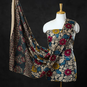 2pc Cotton Kalamkari Print Dress Material Set 08