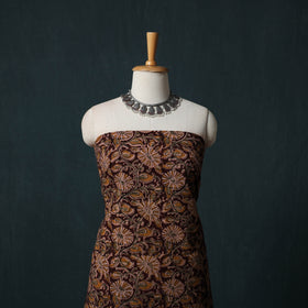 Pedana Hand Block Print Natural Dyed Cotton Kalamkari 2pc Unstitched Dress Material Kurta Set 16