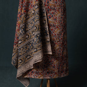 Pedana Hand Block Print Natural Dyed Cotton Kalamkari 2pc Unstitched Dress Material Kurta Set 18