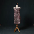 Black - Bagh Hand Block Print Cotton Apron with Pocket 14