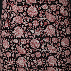 Black - Bagh Hand Block Print Cotton Apron with Pocket 14