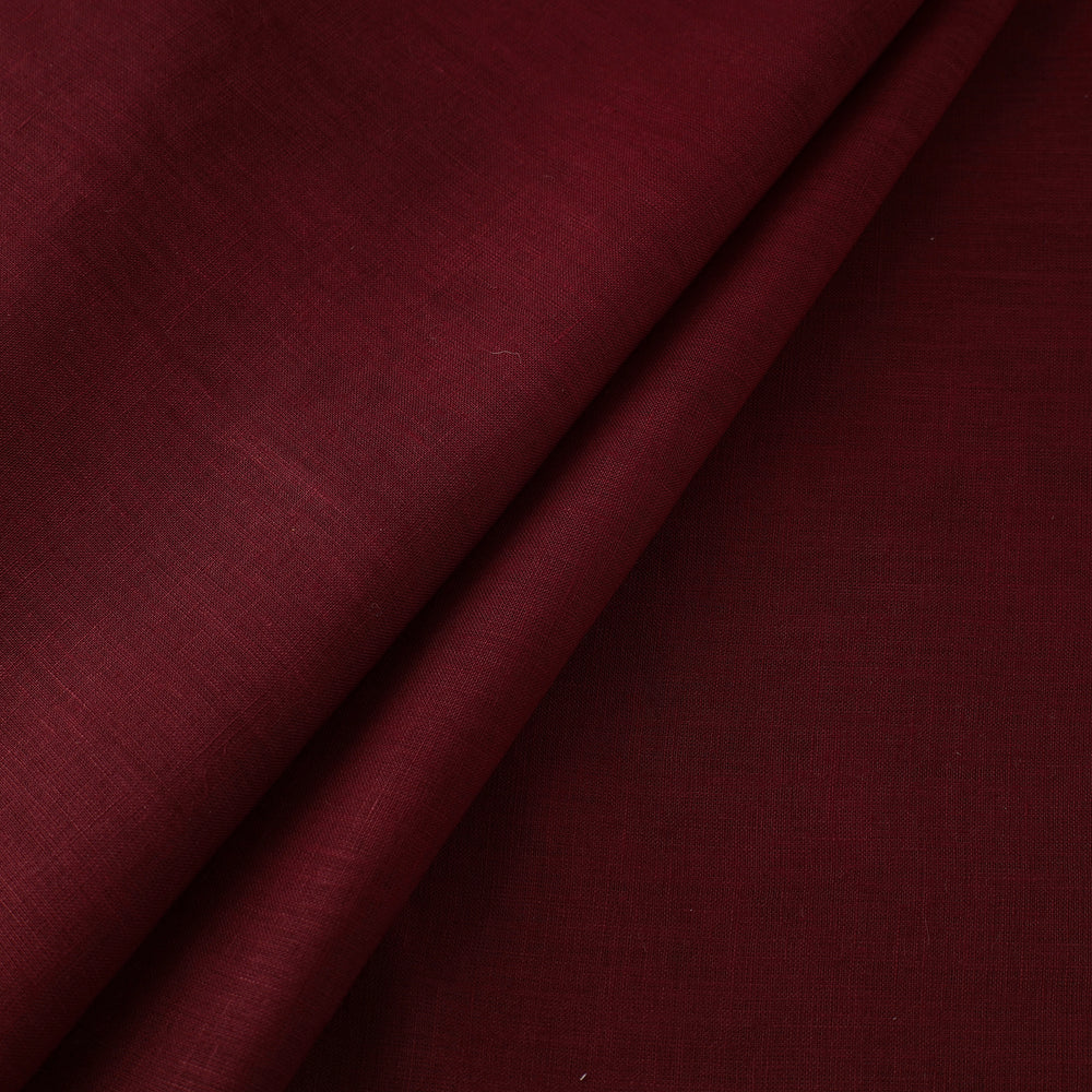 Maroon Handloom Pure Linen Bhagalpuri Fabric 06