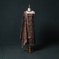 Pedana Hand Block Print Natural Dyed Cotton Kalamkari 2pc Unstitched Dress Material Kurta Set 19