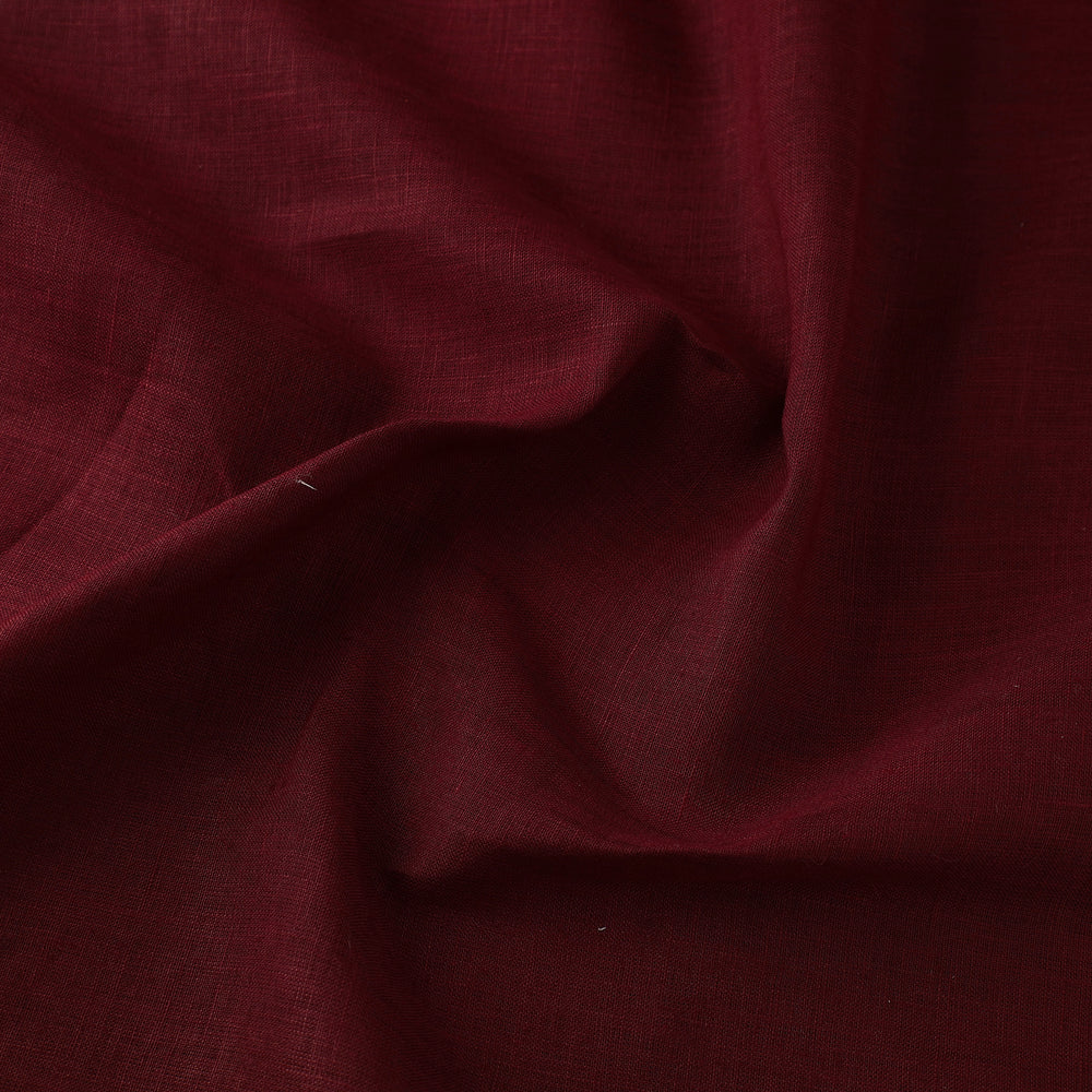 Maroon Handloom Pure Linen Bhagalpuri Fabric 06