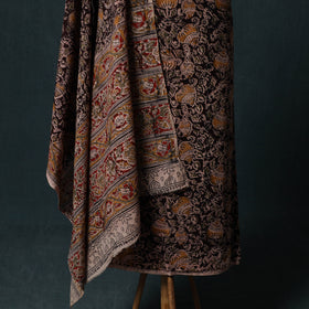 Pedana Hand Block Print Natural Dyed Cotton Kalamkari 2pc Unstitched Dress Material Kurta Set 19