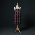 Black - Bagh Hand Block Print Cotton Apron with Pocket 16