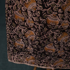 Pedana Hand Block Print Natural Dyed Cotton Kalamkari 2pc Unstitched Dress Material Kurta Set 19