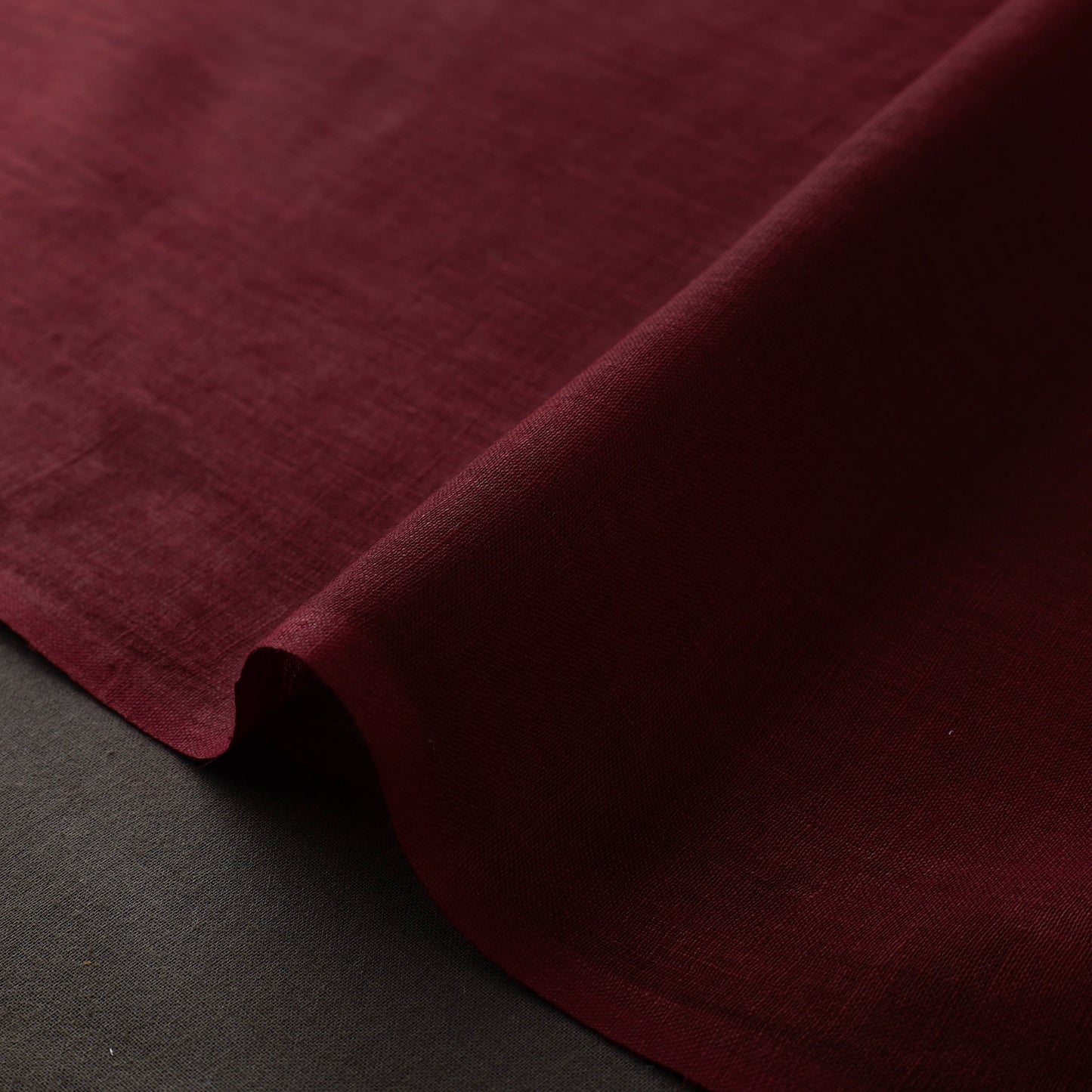 Maroon Handloom Pure Linen Bhagalpuri Fabric 06