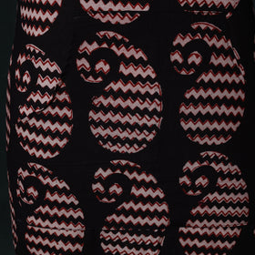Black - Bagh Hand Block Print Cotton Apron with Pocket 16