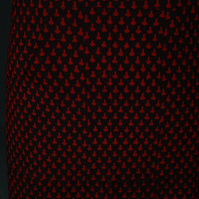 Red - Bagh Hand Block Print Cotton Apron with Pocket 17