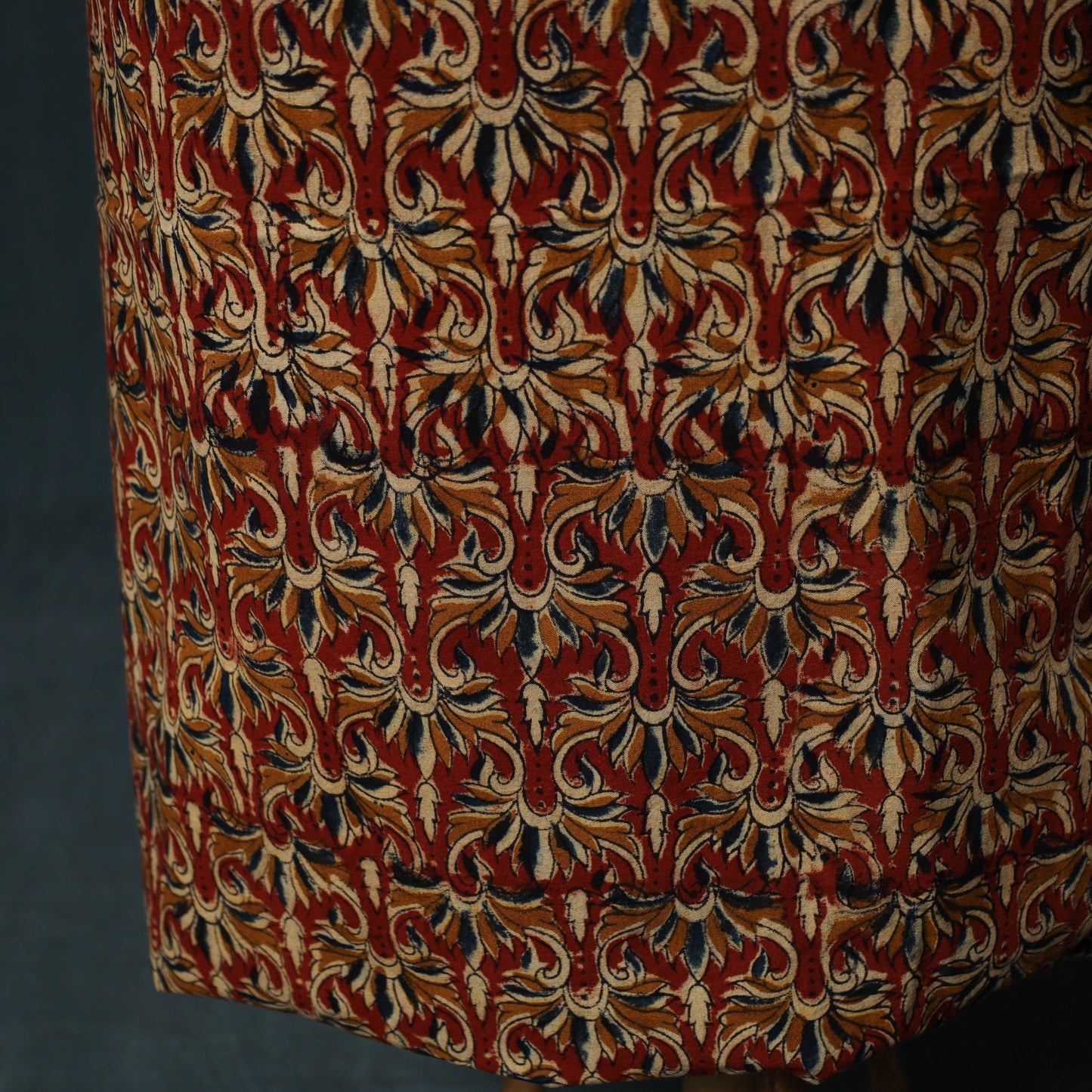 Pedana Hand Block Print Natural Dyed Cotton Kalamkari 2pc Unstitched Dress Material Kurta Set 01