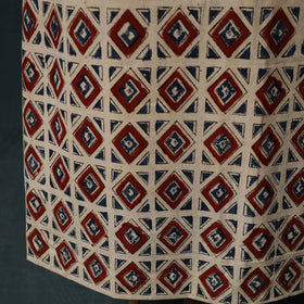 Pedana Hand Block Print Natural Dyed Cotton Kalamkari 2pc Unstitched Dress Material Kurta Set 02
