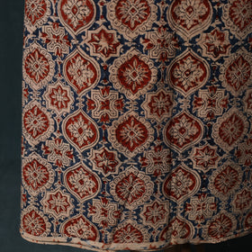Pedana Hand Block Print Natural Dyed Cotton Kalamkari 2pc Unstitched Dress Material Kurta Set 03