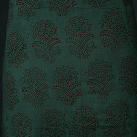Green - Bagh Hand Block Print Cotton Apron with Pocket 22