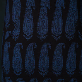 Black - Bagh Hand Block Print Cotton Apron with Pocket 23