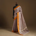 Grey Kandangi Chettinad Cotton Saree with Border