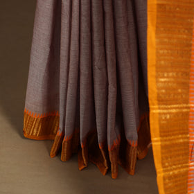 Grey Kandangi Chettinad Cotton Saree with Border