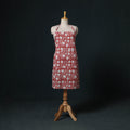 Red - Sanganeri Hand Block Print Cotton Apron with Pocket 25