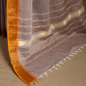 Grey Kandangi Chettinad Cotton Saree with Border