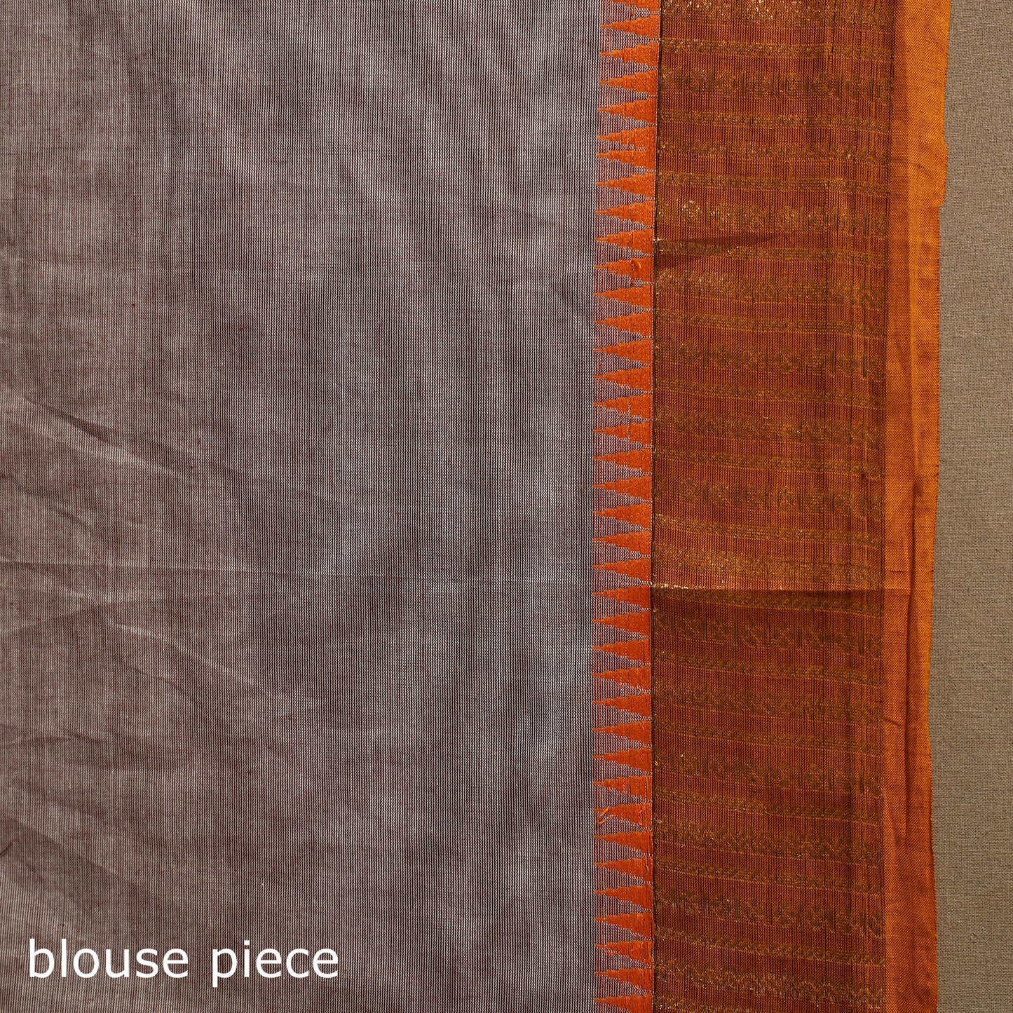 Grey Kandangi Chettinad Cotton Saree with Border