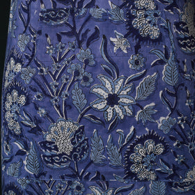 Blue - Sanganeri Hand Block Print Cotton Apron with Pocket 26