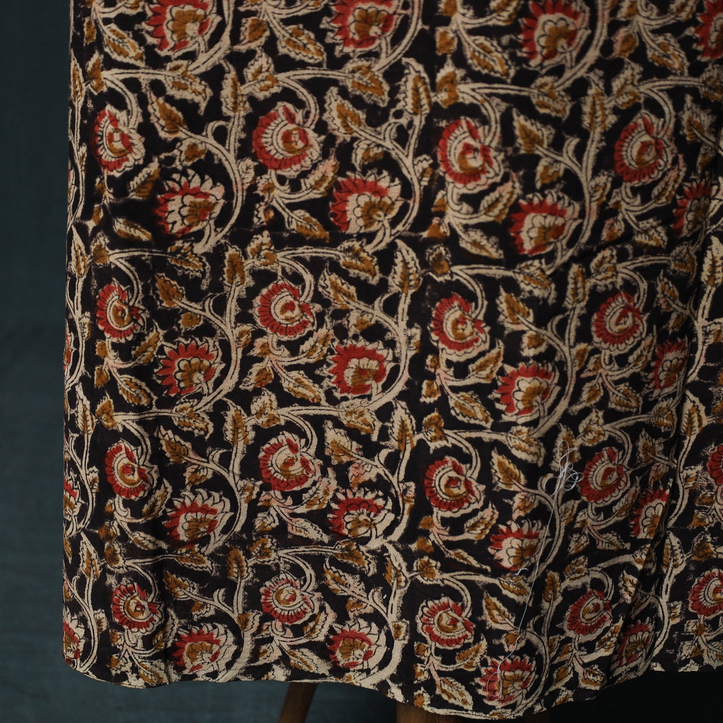 Pedana Hand Block Print Natural Dyed Cotton Kalamkari 2pc Unstitched Dress Material Kurta Set 06