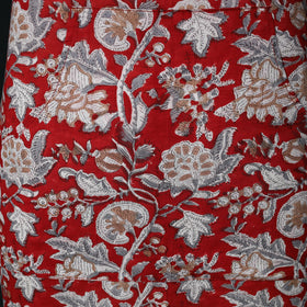 Red - Sanganeri Hand Block Print Cotton Apron with Pocket 27