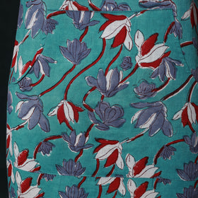 Green - Sanganeri Hand Block Print Cotton Apron with Pocket 29
