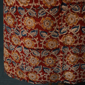 Pedana Hand Block Print Natural Dyed Cotton Kalamkari 2pc Unstitched Dress Material Kurta Set 09