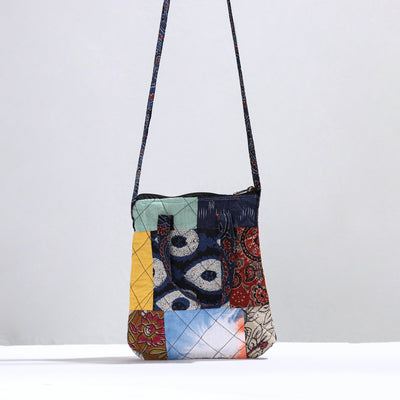 Multicolor - Handmade Quilted Cotton Patchwork Sling Bag 21