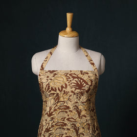 Brown - Sanganeri Hand Block Print Cotton Apron with Pocket 33