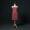 Red - Sanganeri Hand Block Print Cotton Apron with Pocket 34