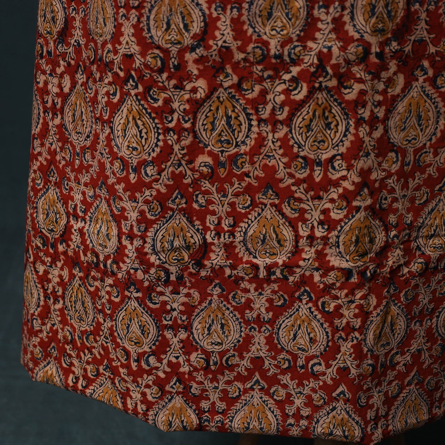 Pedana Hand Block Print Natural Dyed Cotton Kalamkari 2pc Unstitched Dress Material Kurta Set 10