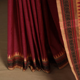 Pink - kandangi chettinad cotton saree with border 32