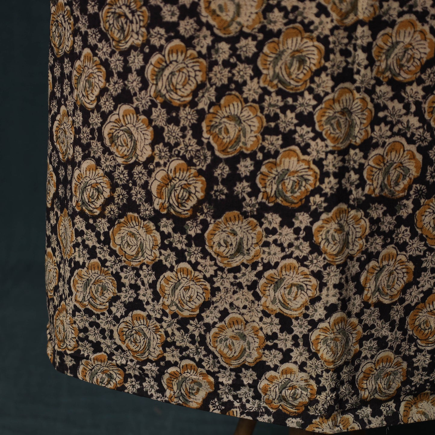 Pedana Hand Block Print Natural Dyed Cotton Kalamkari 2pc Unstitched Dress Material Kurta Set 11