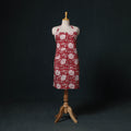 Red - Sanganeri Hand Block Print Cotton Apron with Pocket 36