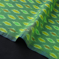 Green - Sico Silk Cotton Handwoven Pochampally Ikat Fabric 08