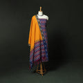 Pochampally Ikat Cotton 3pc Unstitched Dress Material Suit Set 07