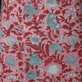 Pink - Sanganeri Hand Block Print Cotton Apron with Pocket 40