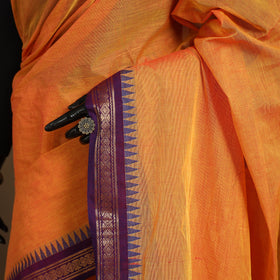 Orange - kandangi chettinad cotton saree with border 34