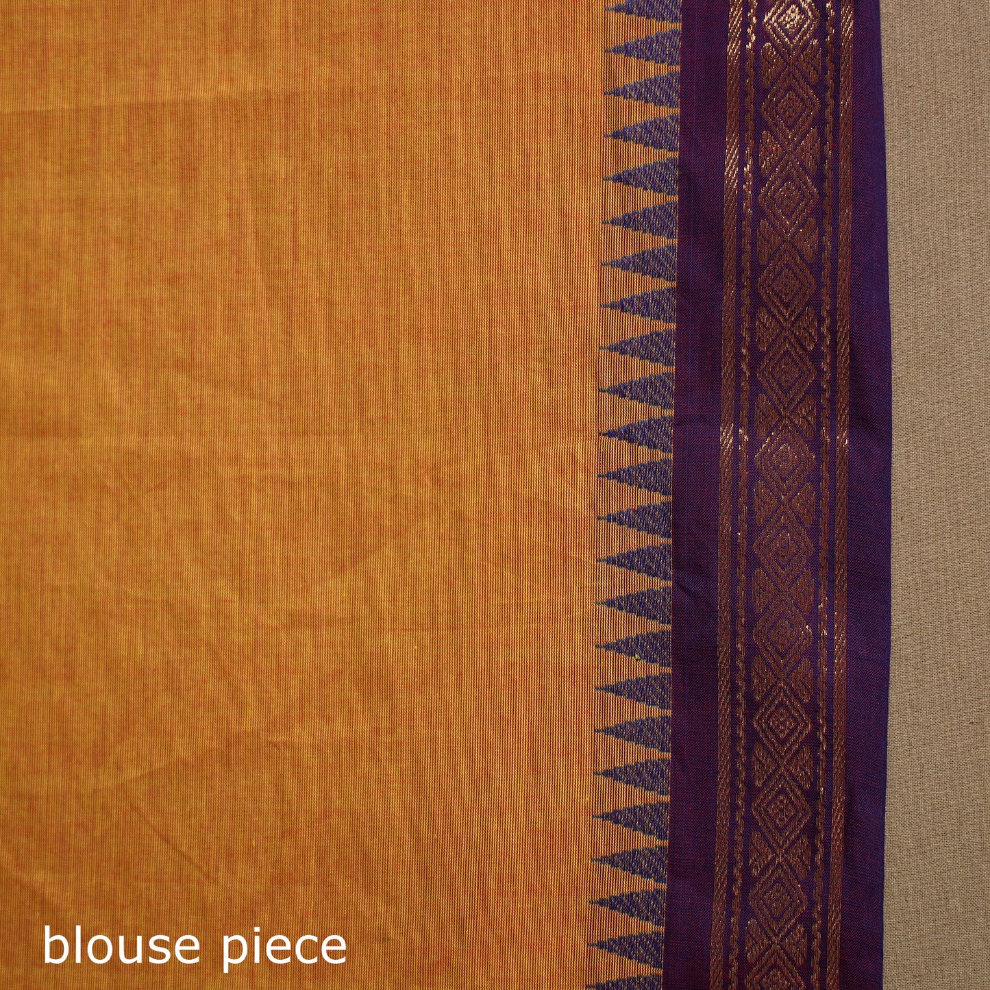 Orange - kandangi chettinad cotton saree with border 34