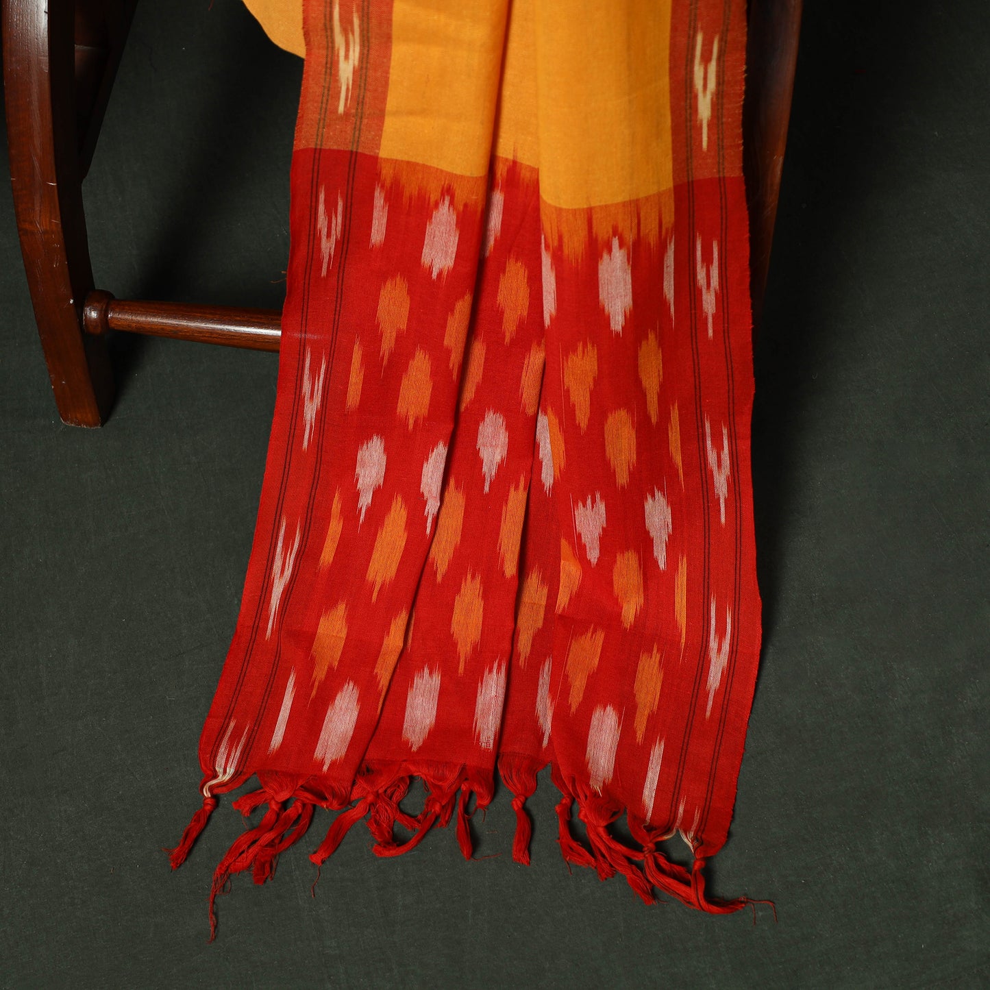 Pochampally Ikat Cotton 3pc Unstitched Dress Material Suit Set 08