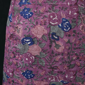 Purple - Sanganeri Hand Block Print Cotton Apron with Pocket 41