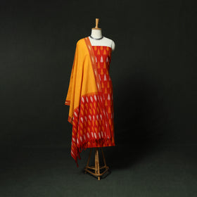 Pochampally Ikat Cotton 3pc Unstitched Dress Material Suit Set 08