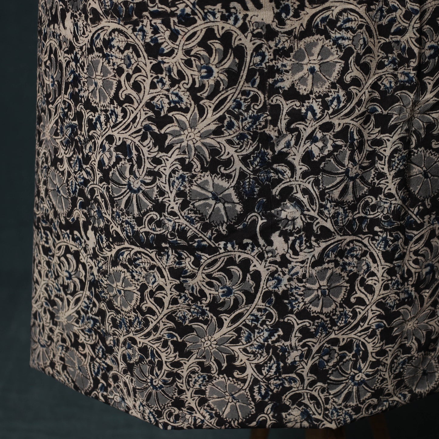 Pedana Hand Block Print Natural Dyed Cotton Kalamkari 2pc Unstitched Dress Material Kurta Set 16